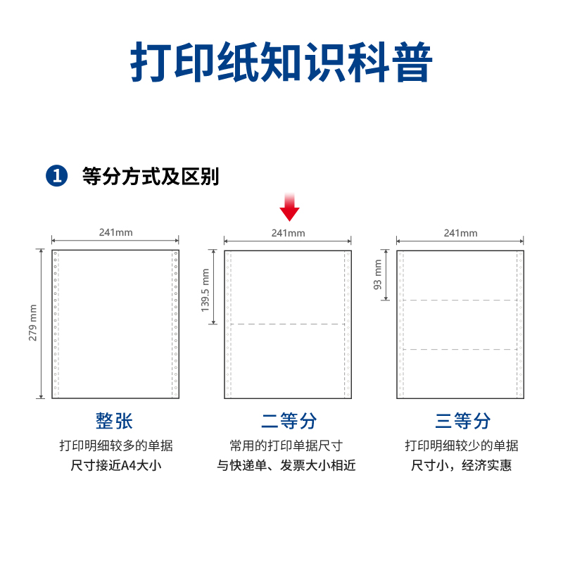 s36沙龙会白令海B241-3电脑打印纸(1/2CS彩色撕边)(1000页/盒)