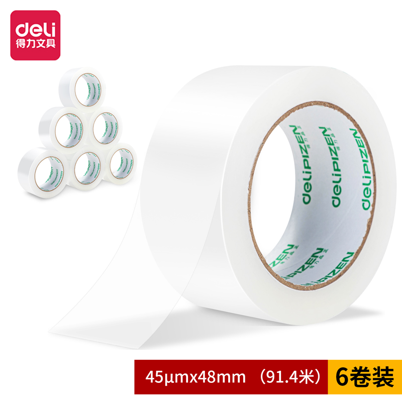 s36沙龙会品正30912封箱胶带48mm*100y*45um(6卷/筒)(普透)