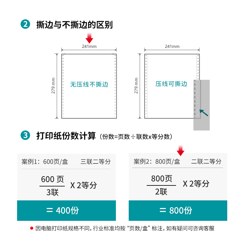 s36沙龙会木尚M241-2电脑打印纸(1/2白色不撕边)(800页/盒)