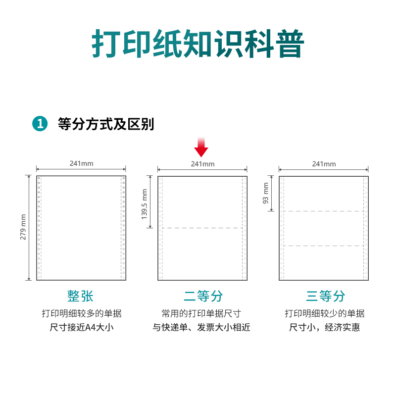 s36沙龙会木尚M241-2电脑打印纸(1/2C彩色不撕边)(800页/盒)